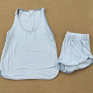 LAKE pajamas women’s Striped Blue Sleepwear Set